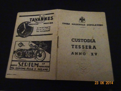Tessera fascismo 1936 - fascismo,