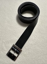 Cintura in vera pelle nera