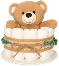 ® Torta Di Pannolini Stile Boho per Ragazzo E Ragazza, Idea Regalo per La Nascit