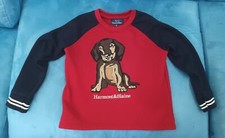 felpa bimbo 6 anni harmont & blaine,rossa e maniche blu scuro,in perfetto stato