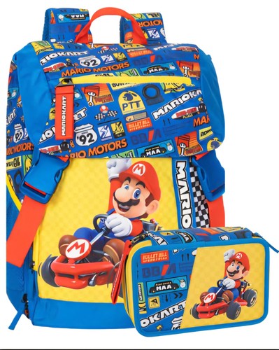 Mario kart school pack zaino - -,