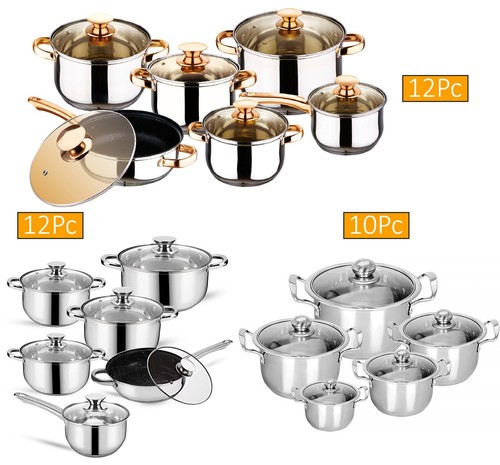 Set pezzi acciaio inox - 12,