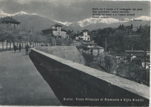 Cartolina biella viale - cartolina,