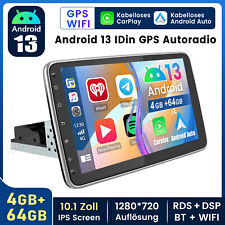 Autoradio 10" Android 14 Carplay GPS Navi Wifi 4+64G 1DIN 360° Girevole Schermo