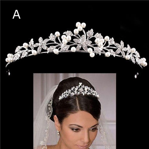 Corona diadema fiore cristallo