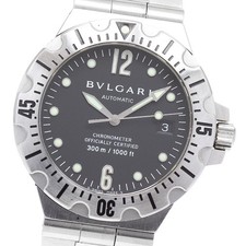 Orologio Uomo Automatico BVLGARI Diagono Scuba SD40S Data Quadrante Nero_894042