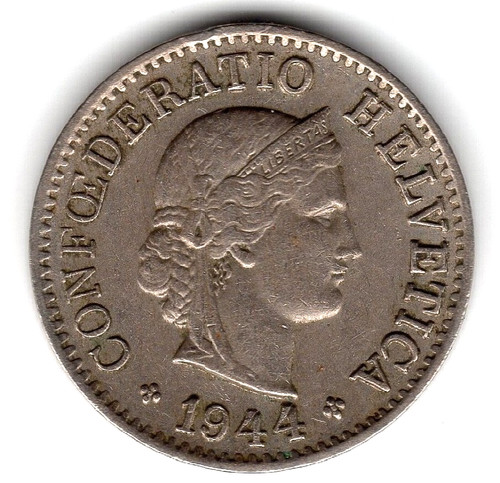 Moneta svizzera centesimi - 5,