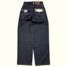 pelle pelle Jeans W26/L32 Blu Ottime condizioni Uomini Anni 2000 (S372)
