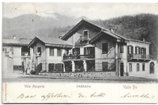 CARTOLINA DI CUNEO ,PAESANA - VALLE DEL PO - VILLA MARGARIA  viaggiata 1902