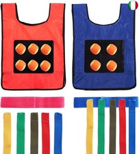 Surplex Dodgeball Set di Giochi da Giardino per Bambini, con Gilet Appiccicosi