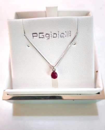 Collana rubino diamanti pg - rubino,