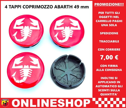 Tappi coprimozzo abarth - tappi,
