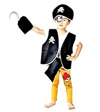 Taglia unica 3 5 anni Set Costume Carnevale Halloween Pirata Corsaro I.4211