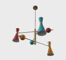 Minimalist arm brass pendant - brass,