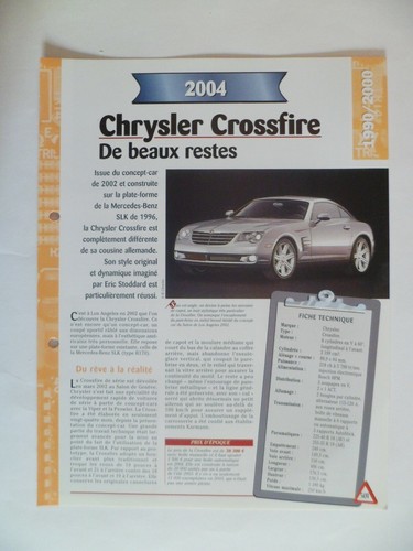 Carte fiche auto chrysler - carte,