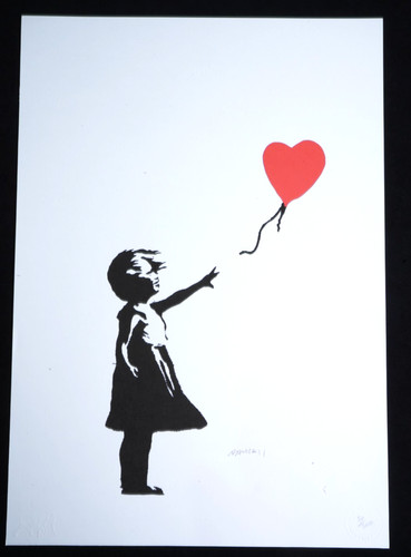 Banksy litografia 50x35