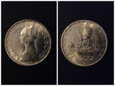 500 lire argento caravelle fdc - lire,