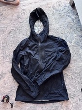 Giacca antipioggia Mountain Hardwear taglia M donna nera full zip VaporDry con cappuccio