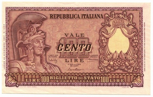 100 lire biglietto - 100, stato
