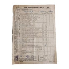 1951 Grande Ricevuta Imposta Sul Bestiame Savignano Sul Panaro C02817