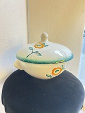 CERAMICA LAVORATA A AEROGRAFO ANGELO SIMONETTO 50s GALVANI PORDENONE OLD CERAMIC