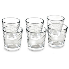 SET 6 BICCHIERI IN VETRO DA