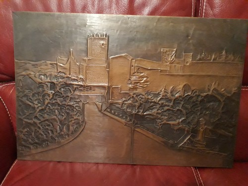 Quadro pannello inciso - , su