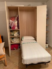 mobile armadio con letto singolo a scomparsa