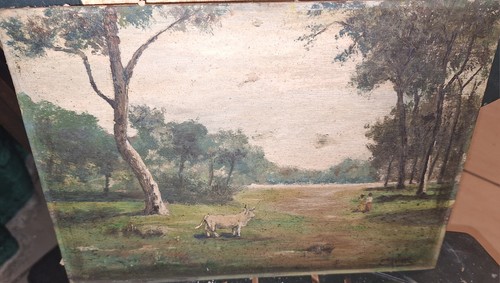 Dipinto olio tavola - dipinto, su