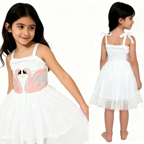 Abito bambina tutu bianco - bianco, con