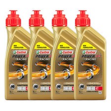 4 LITRI OLIO MOTORE CASTROL POWER RS RACING 5W40 4T MOTO 100% SINTETICO JASO MA2