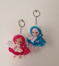Bambolina portachiavi, fatta a mano, fatina, bomboniera, segnaposto, compleanno 