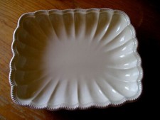 GRAND PLAT RECTANGULAIRE - style Geneviève LETHU - godroné - VINTAGE 