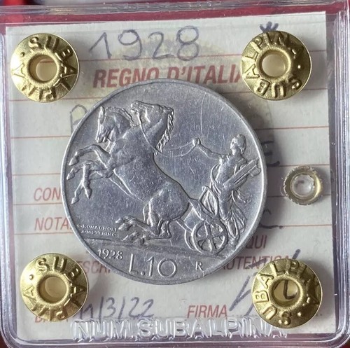 Moneta regno italia biga 10 - italia,