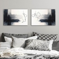 Coppia Quadri Astratti Moderni