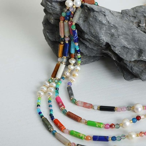 Collana con perle naturali - , e