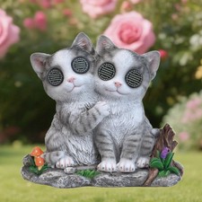 Statua di Coppia di Gatti Da