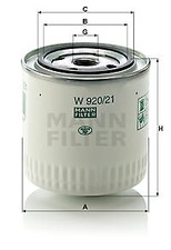 W 920/21 MANN-FILTER Filtro