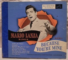 HEAR👂Mario Lanza Sings Because You're Mine Rare RCA Victor DM 7015 4X 10" 78