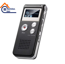 Registratore Vocale Digitale USB 8GB Portatile Mini Recorder Attivazione Vocale