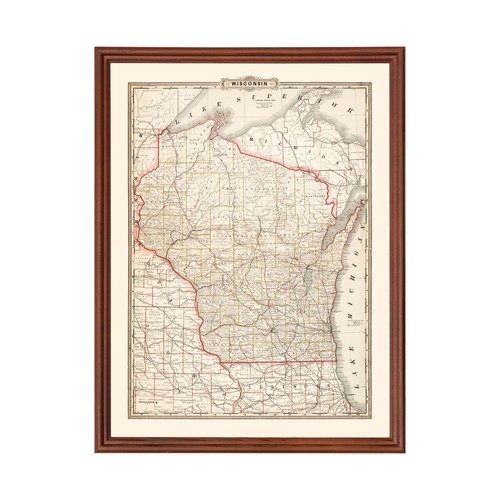 Vecchia mappa del - , wisconsin