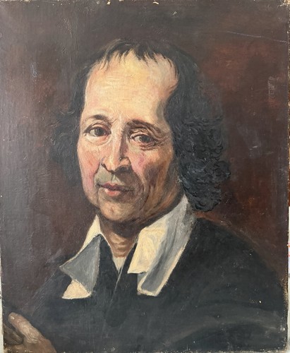 Antico quadro olio tela - su,
