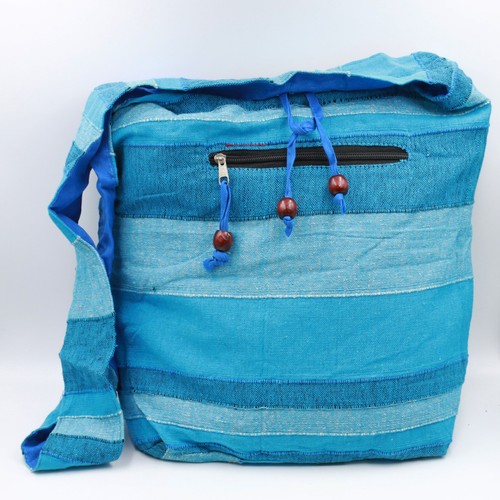 Borsa tracolla cotone turchese - tracolla,