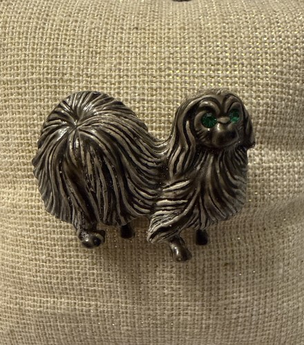 Spilla cane pechinese smaltata