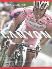 Pubblicità 2012 ciclismo bici Canyon Joaquim Purito Rodriguez Maglia Rosa