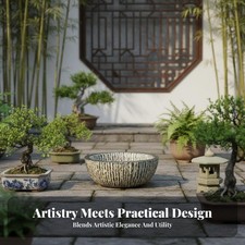 Sgabello Lunogo Porta Bonsai