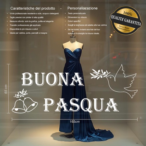 Vetrofania adesivi pasqua per