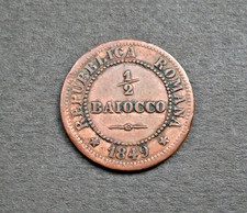 Mezzo baiocco 1849 - 1/2,