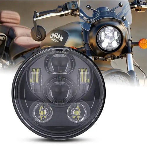 Faro led nero con luce - led,