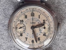 CRONO MONOPULSANTE ANNI 30, ANSE FISSE SNODABILI,Cal. HANART 13 ,CASSA A SCALINO